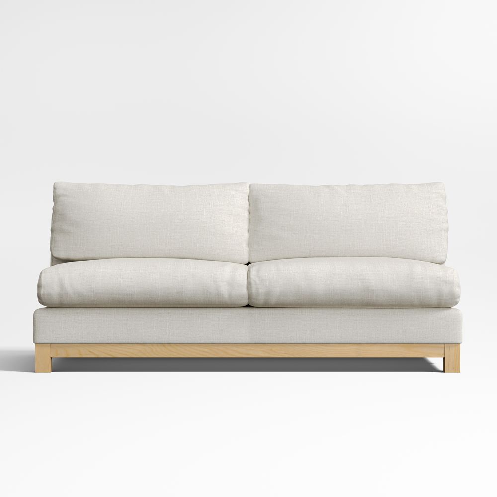 Pacific Wood Base Armless Sofa Sectional Piece