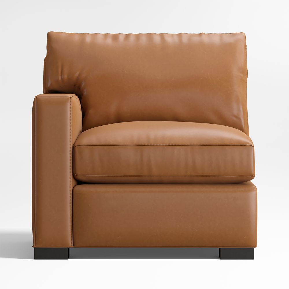 Axis Classic Leather Left-Arm Chair Sectional Piece