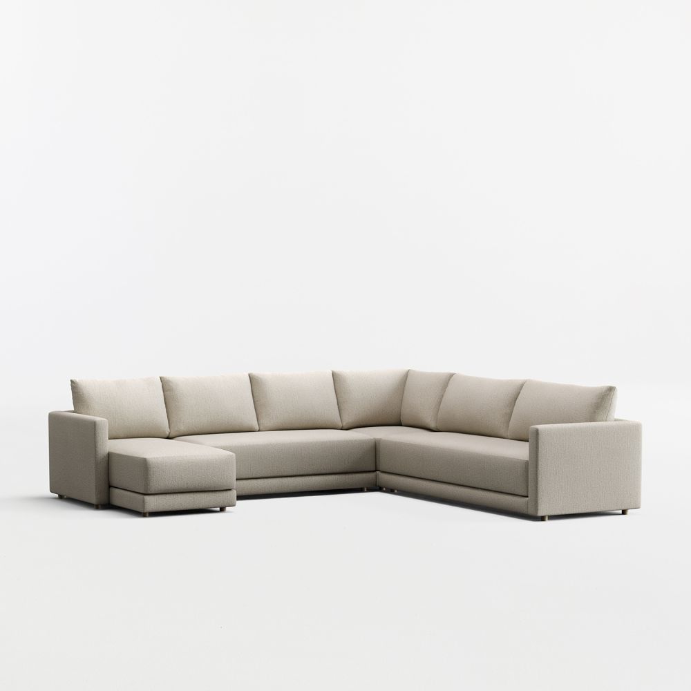 Gather 4-Piece L-Shaped Bench Sectional Sofa with Chaise Lounge