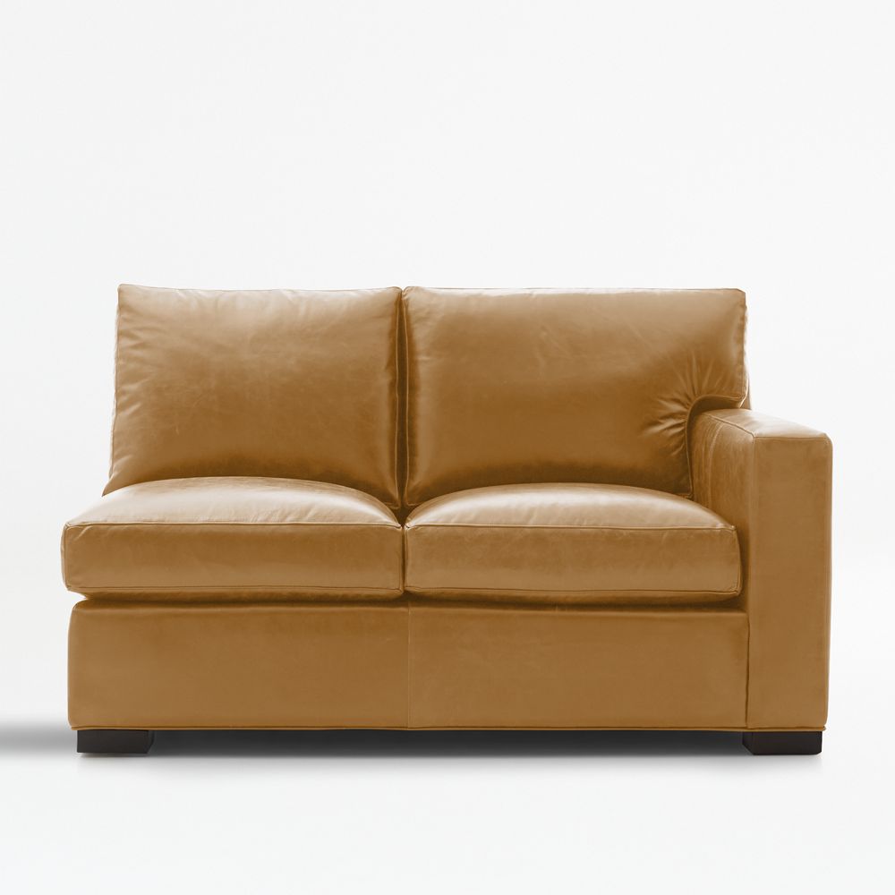 Axis Leather Right-Arm Loveseat Sectional Piece