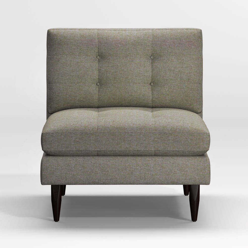 Petrie Midcentury Armless Chair Sectional Piece