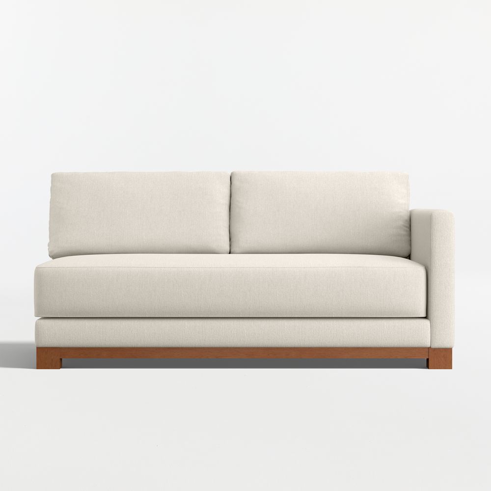 Gather Deep Wood Base Bench Right-Arm Sofa Sectional Piece