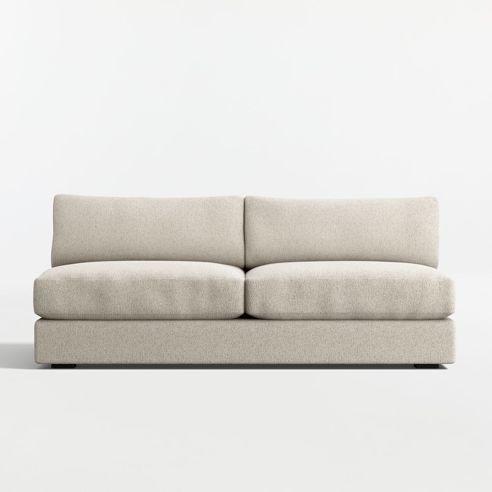 Oceanside Deep Low Armless Sofa Sectional Piece