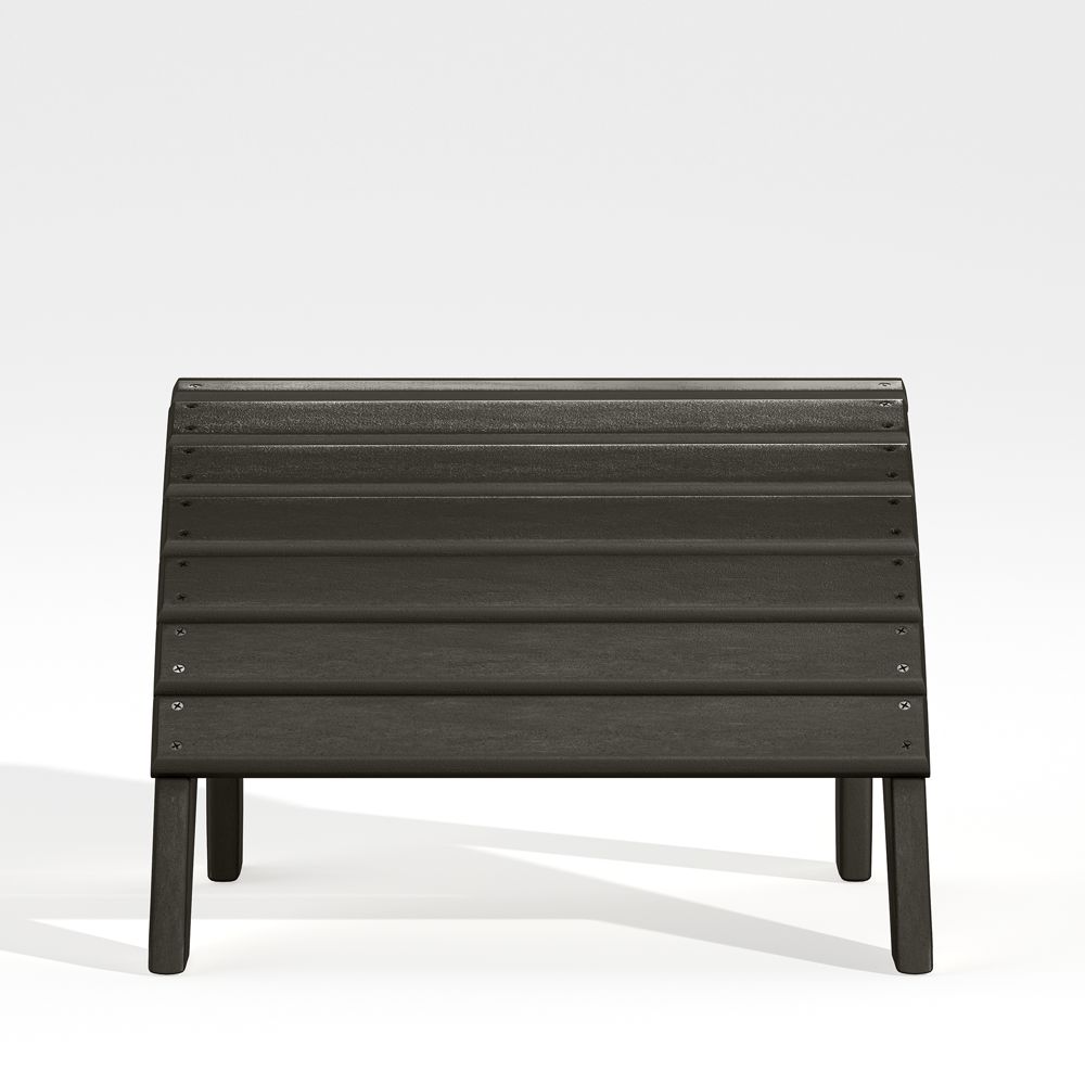 Vista II Black Outdoor Adirondack Ottoman by POLYWOOD