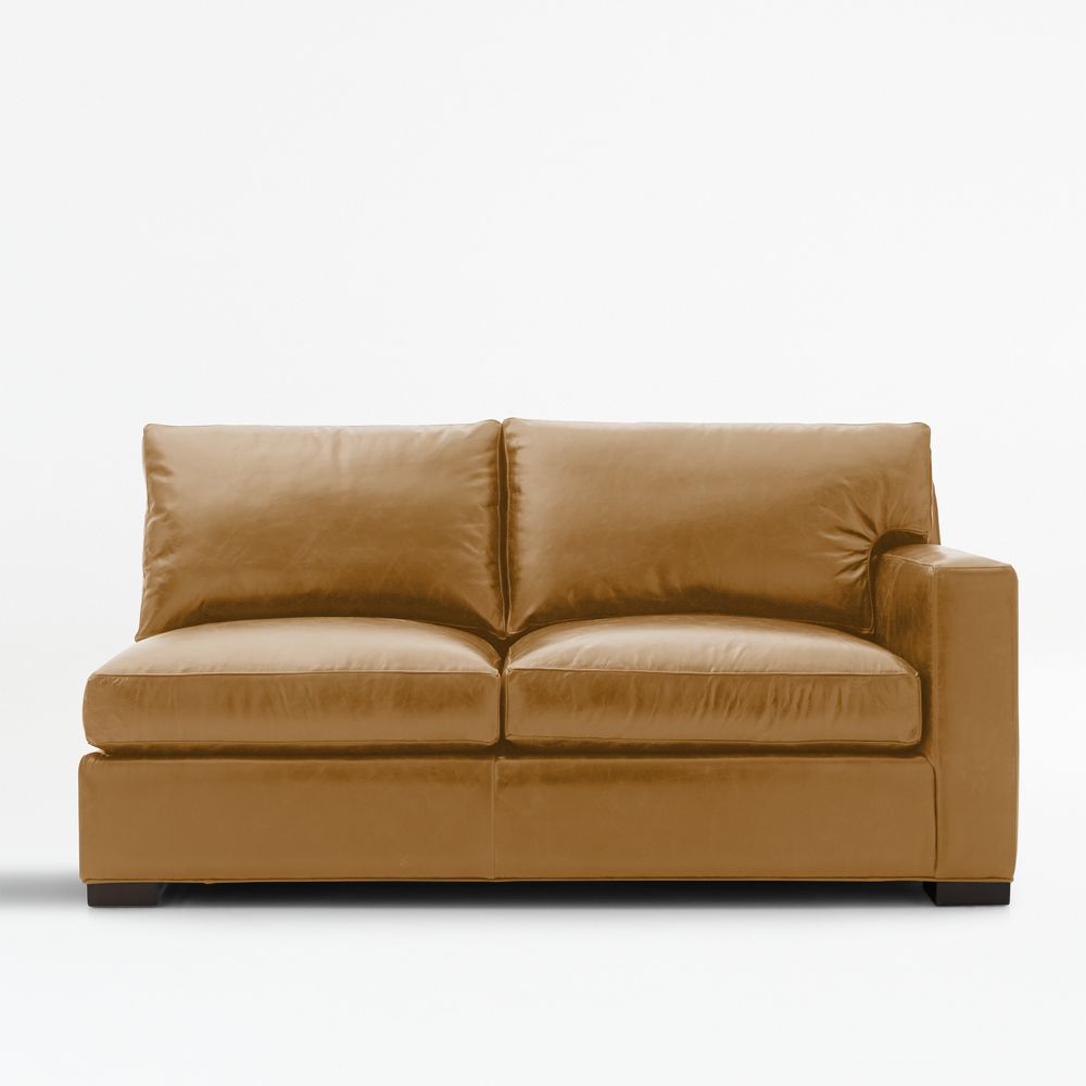 Axis Leather Right-Arm Full Sleeper Sofa Sectional Piece