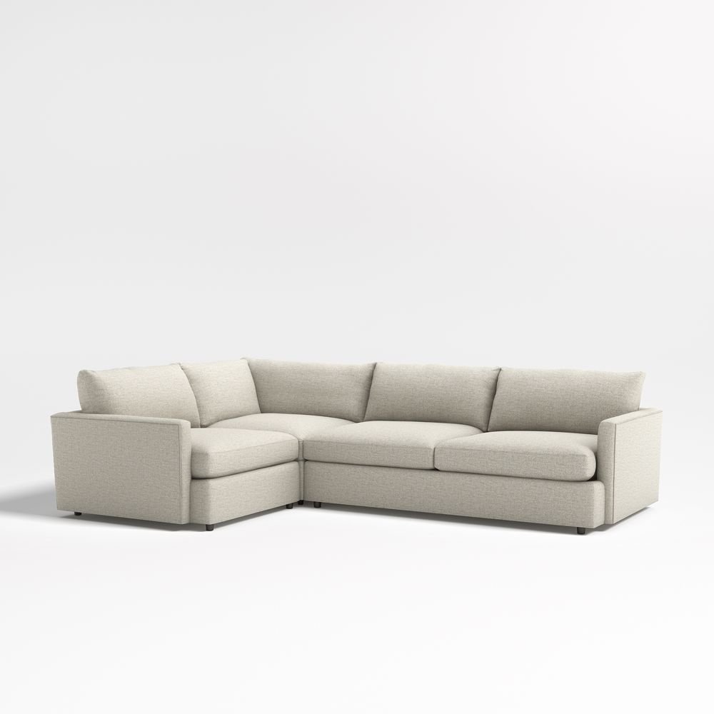 Lounge Deep 3-Piece L-Shaped Sectional Sofa