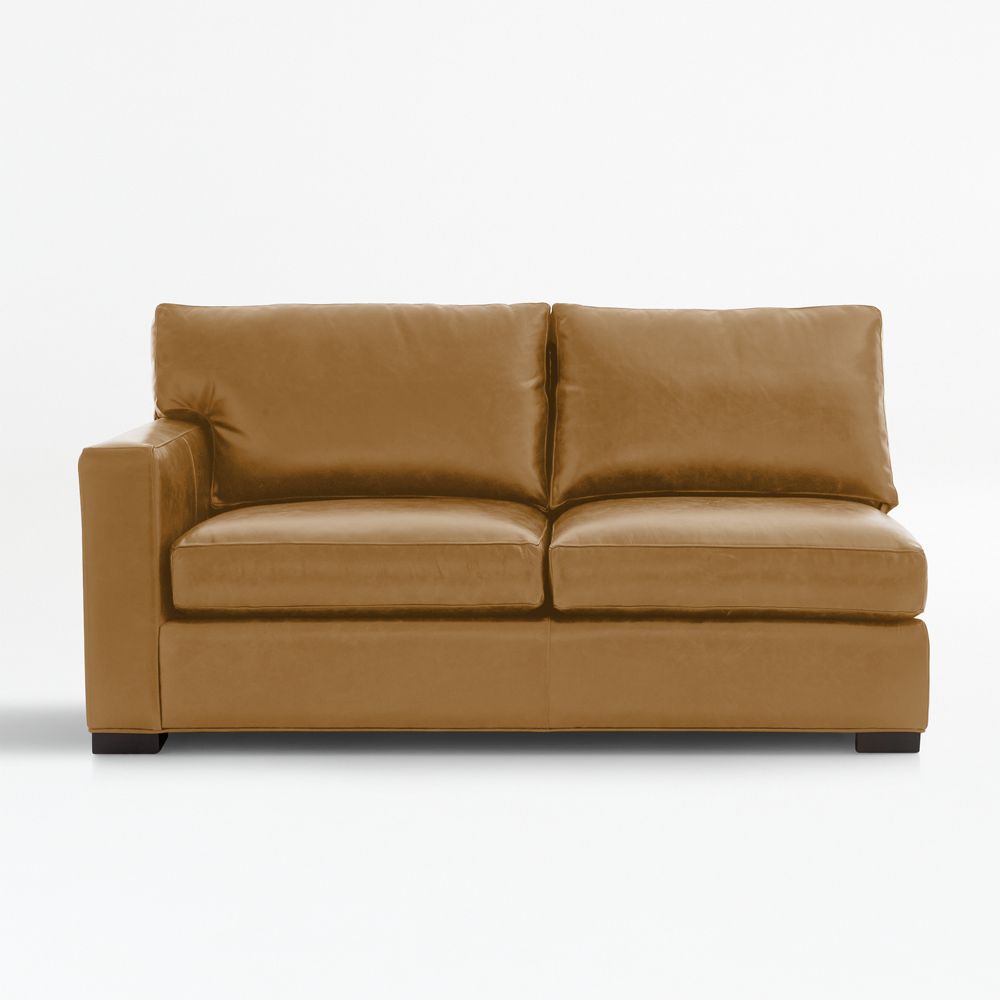 Axis Leather Left-Arm Apartment Sofa Sectional Piece
