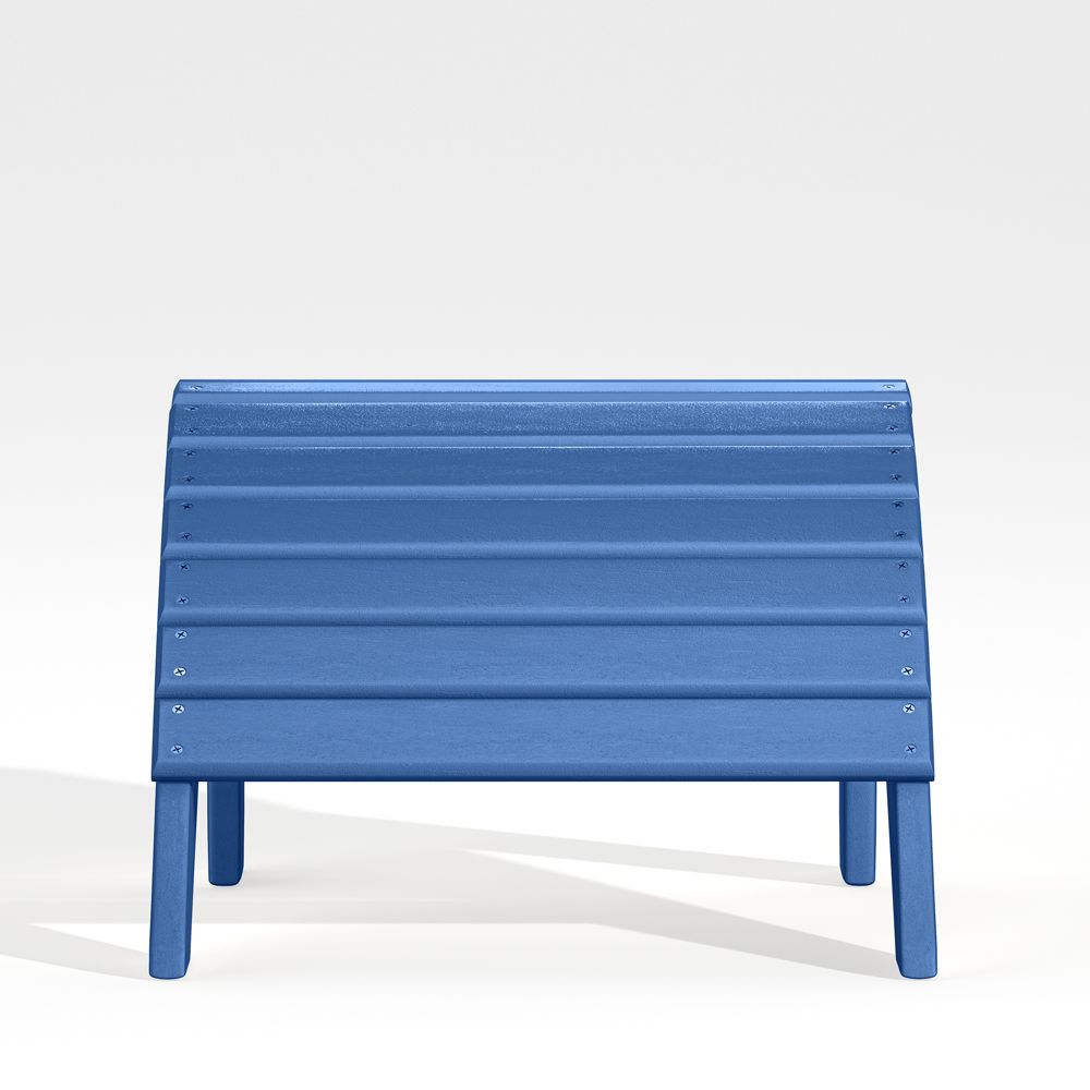 Vista II Pacific Blue Outdoor Adirondack Ottoman by POLYWOOD