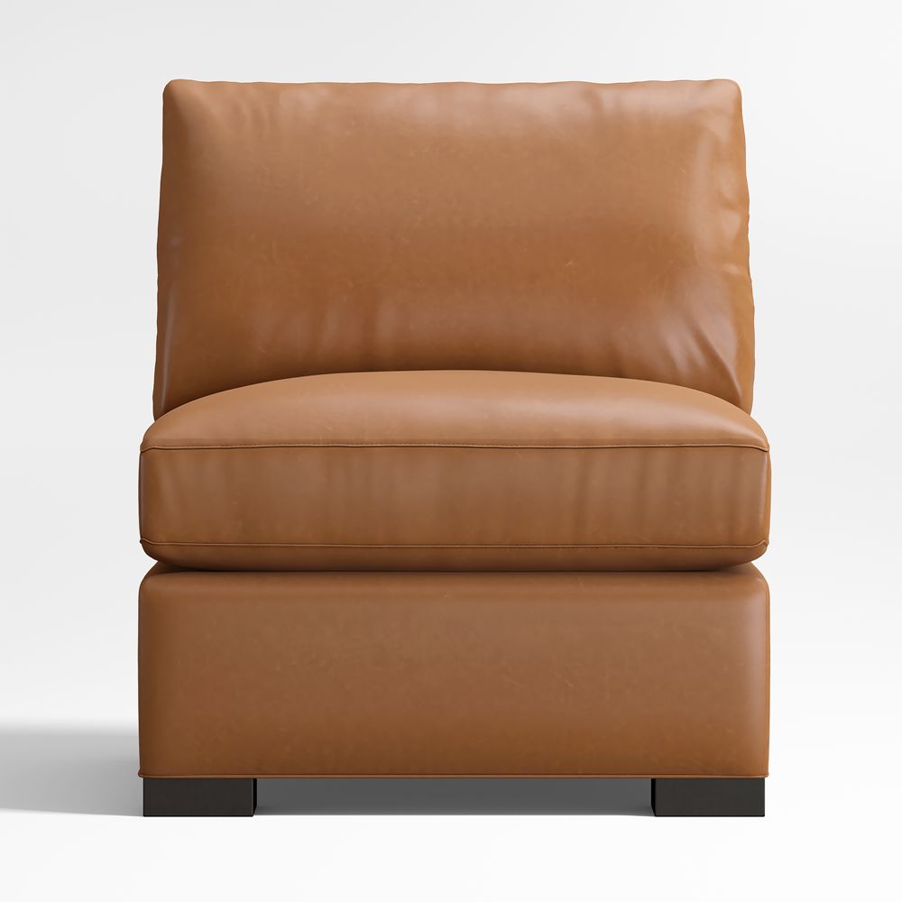 Axis Classic Leather Armless Chair Sectional Piece