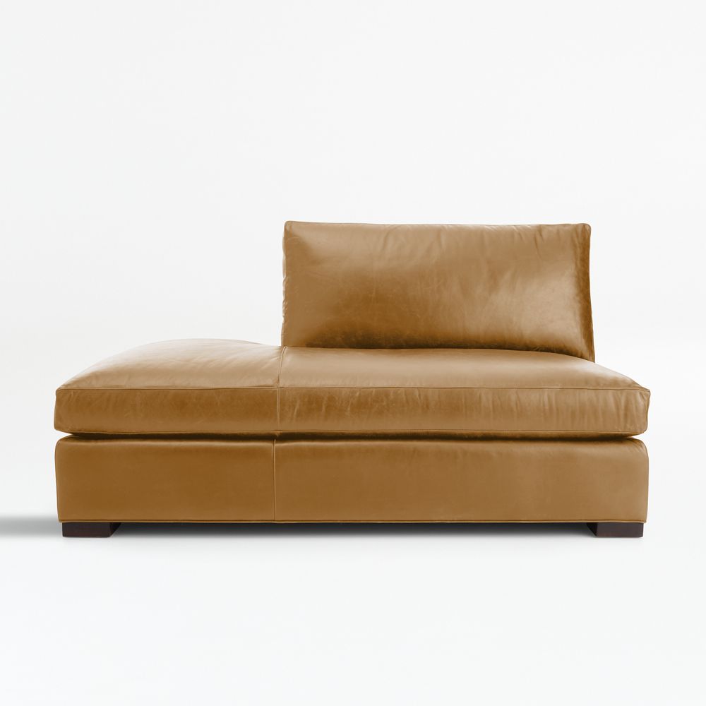 Axis Leather Left-Arm Bumper Sectional Piece