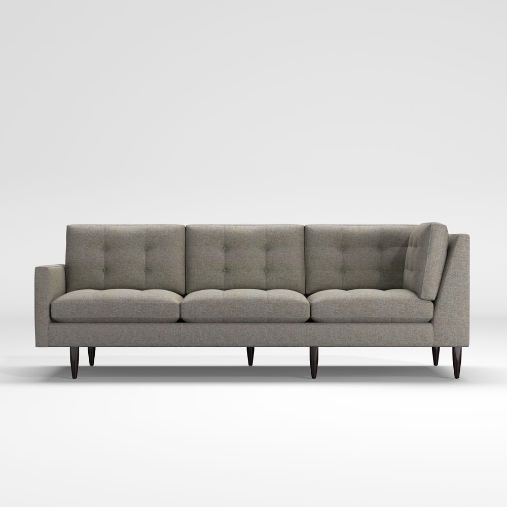 Petrie Midcentury Left-Arm Corner Sofa Sectional Piece