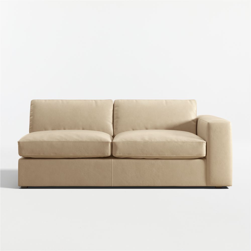 Oceanside Deep Leather Right-Arm Sofa Sectional Piece