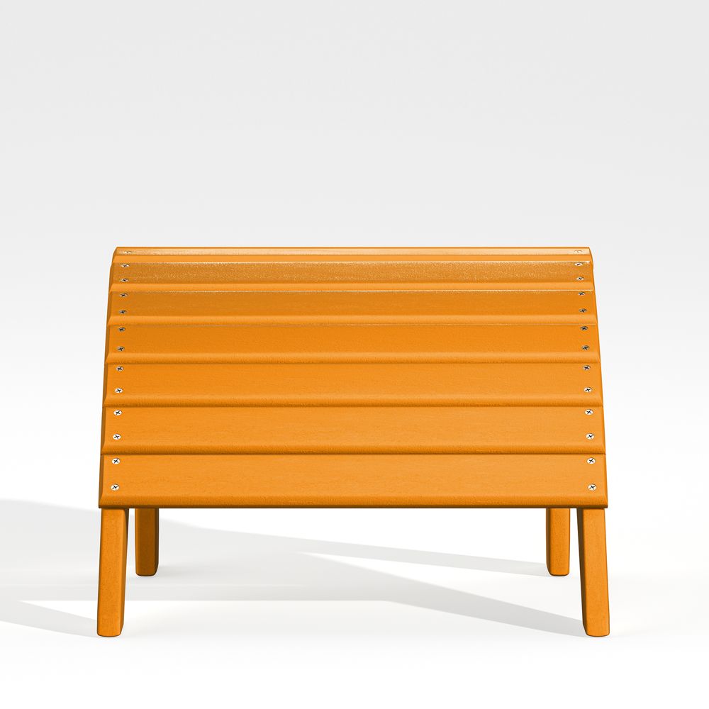 Vista II Tangerine Outdoor Adirondack Ottoman by POLYWOOD