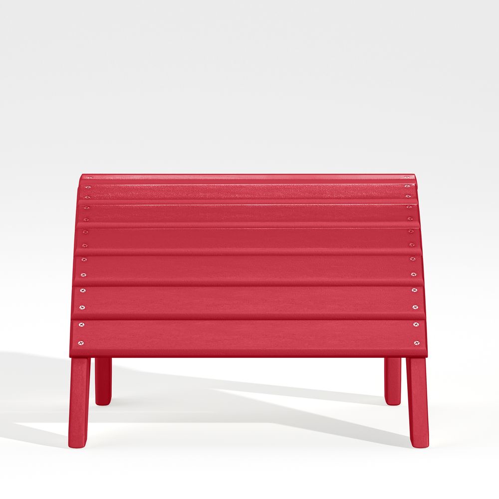 Vista II Sunset Red Outdoor Adirondack Ottoman by POLYWOOD