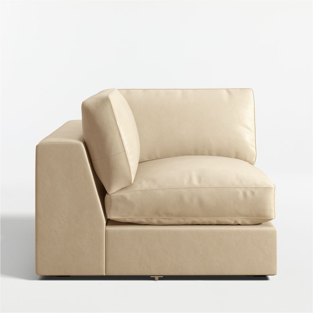 Oceanside Low Leather Corner Chair Sectional Piece
