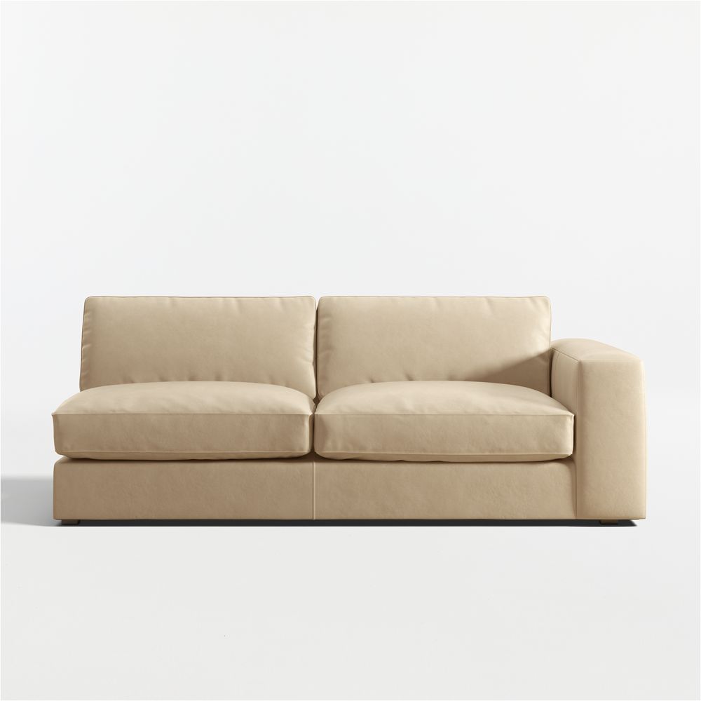 Oceanside Low Leather Right-Arm Sofa Sectional Piece