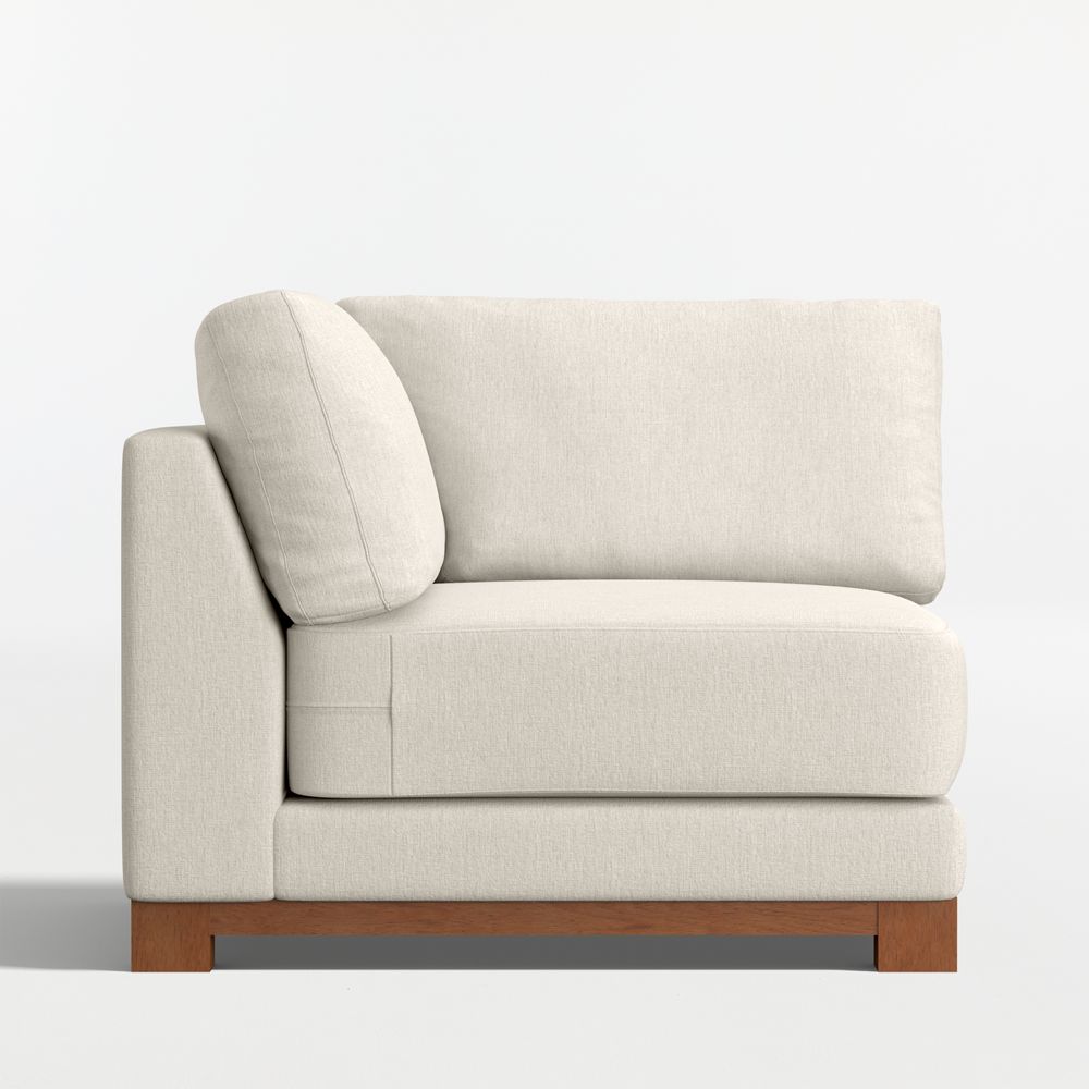 Gather Deep Wood Base Corner Chair Sectional Piece
