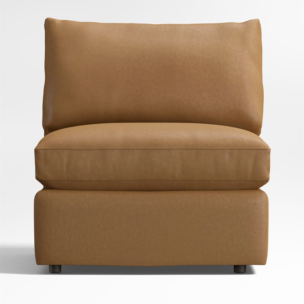 Lounge Classic 32" Leather Armless Chair Sectional Piece