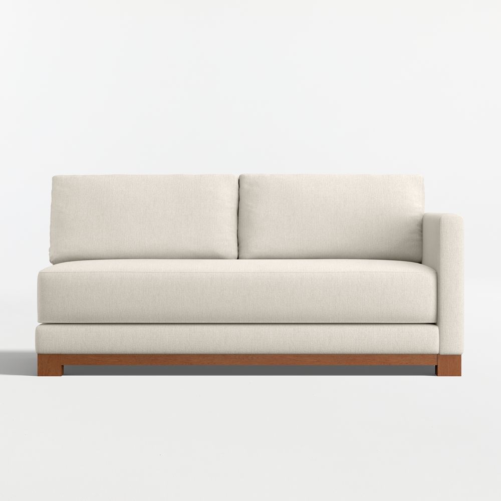 Gather Wood Base Right-Arm Bench Sofa Sectional Piece