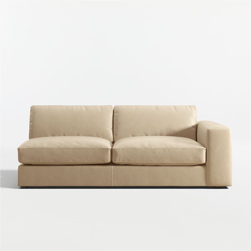 Oceanside Deep Low Leather Right-Arm Sofa Sectional Piece