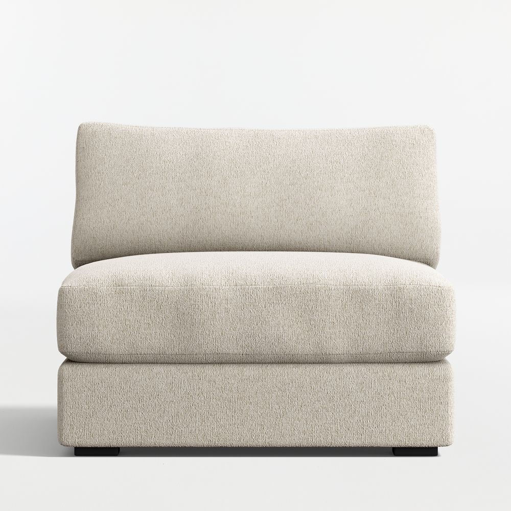 Oceanside Deep Low Armless Chair Sectional Piece