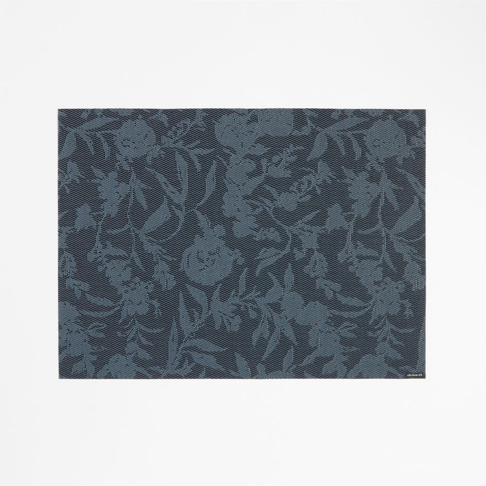 Chilewich Rectangular Indigo Floral Vinyl Placemat