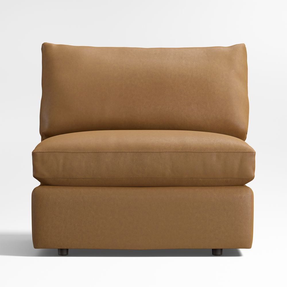 Lounge Classic 37" Leather Armless Chair Sectional Piece