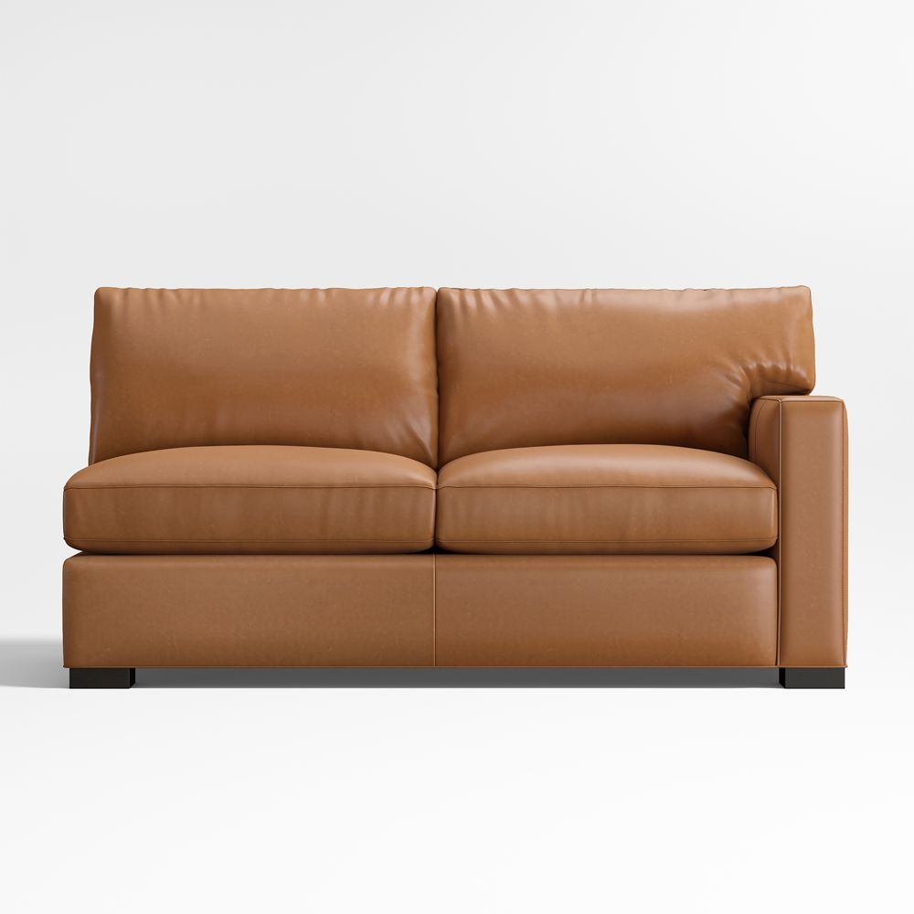 Axis Classic Leather Right-Arm Apartment Sofa Sectional Piece