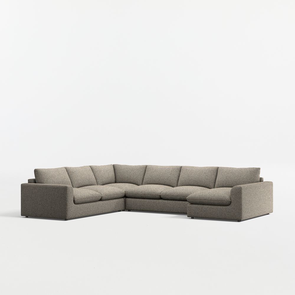 Serenity 4-Piece L-Shaped Sectional Sofa with Chaise Lounge