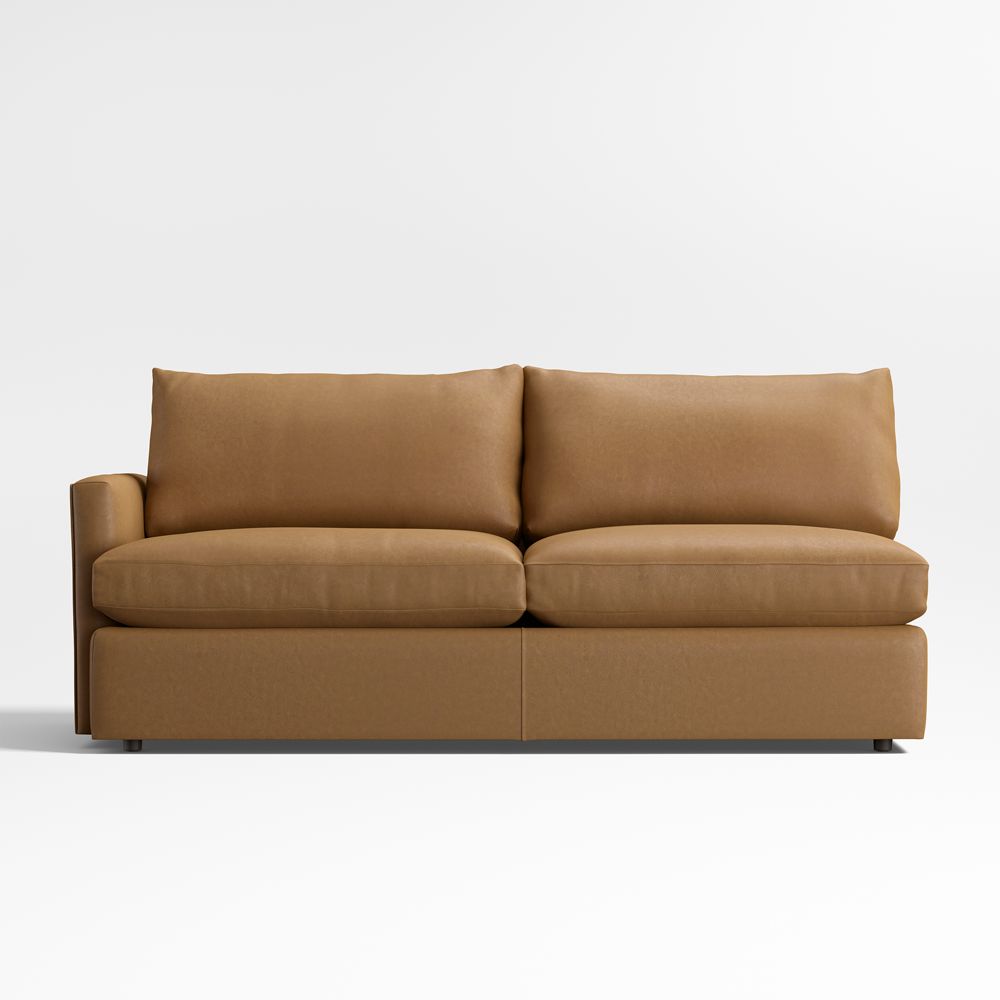 Lounge Classic Leather Left-Arm Sofa Sectional Piece