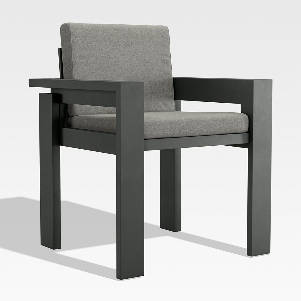 Walker Metal Outdoor Dining Armchair with Sunbrella Cushions