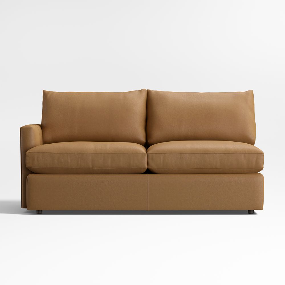 Lounge Classic Leather Left-Arm Apartment Sofa Sectional Piece