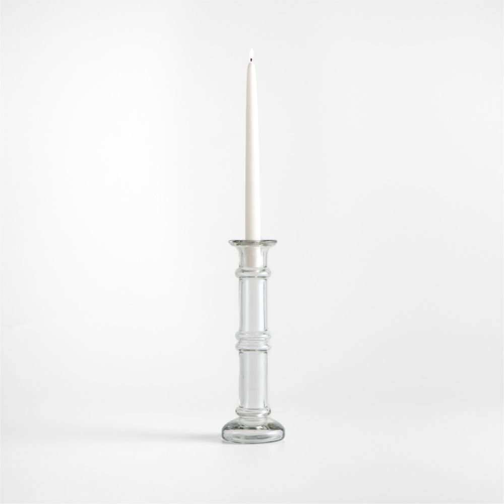 Kati Clear Glass Taper Candle Holders- Image 4