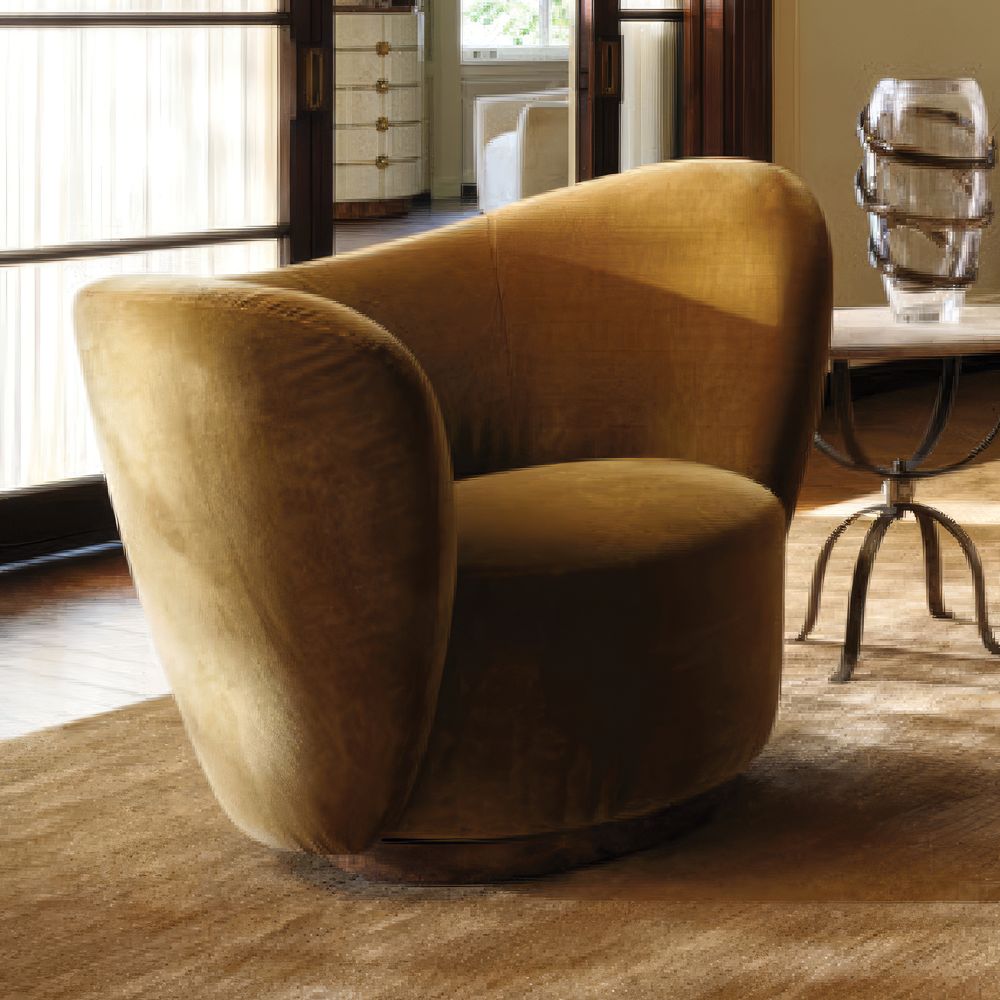 Salon Swivel Accent Chair by Laura Harrier and Tiffany Howell