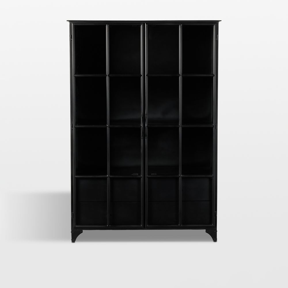 Kedzie 54" Black Iron Storage Display Cabinet