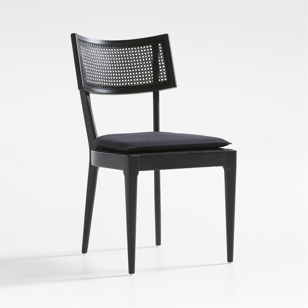 Libby Black Wood and Black Cane Dining Chairs