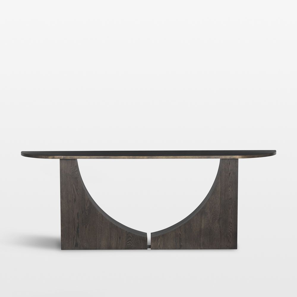 Jace Dark Brown Wood & Iron 84" Console Table