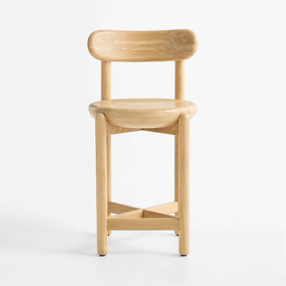 Amapa Natural Oak Wood Stools