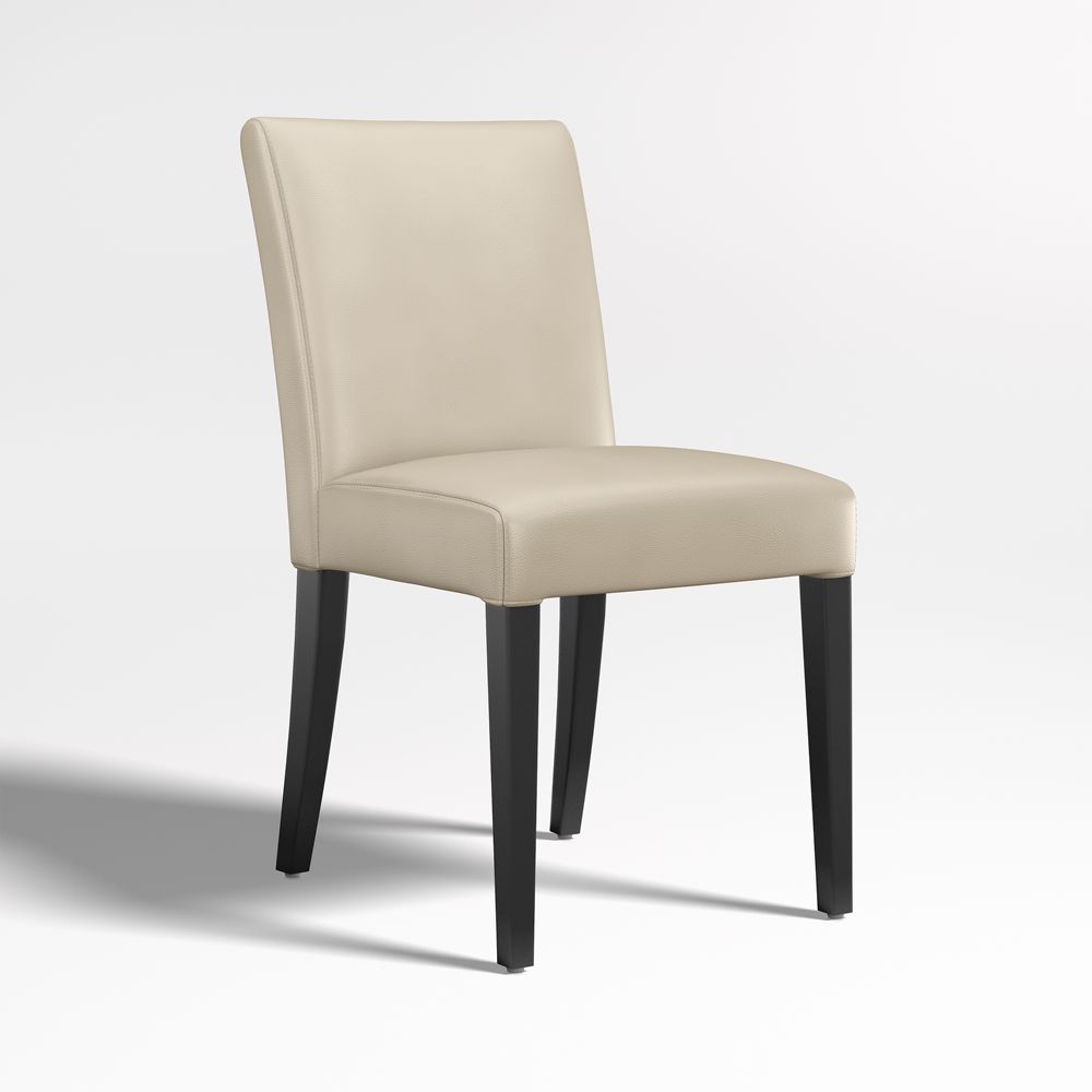 Lowe Bone Leather Dining Chair with Ebony Wood Legs