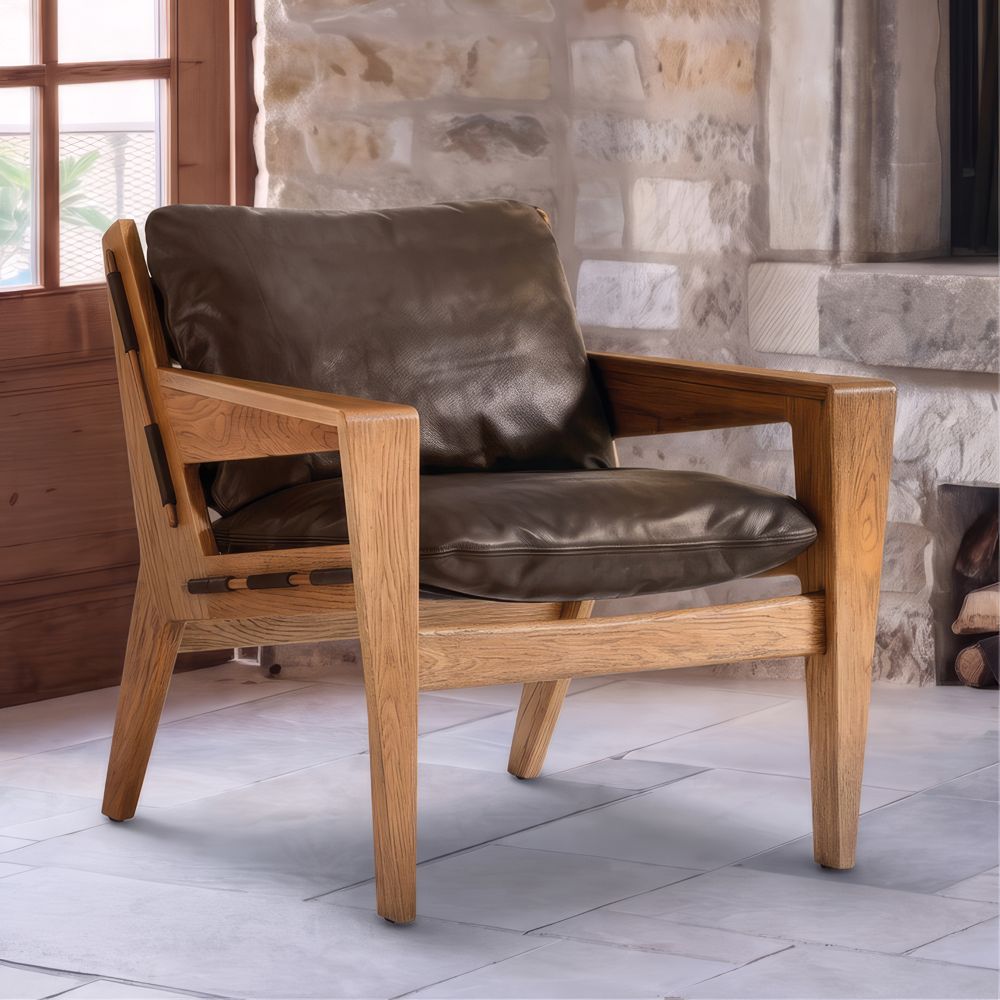 Trava Leather Accent Chair