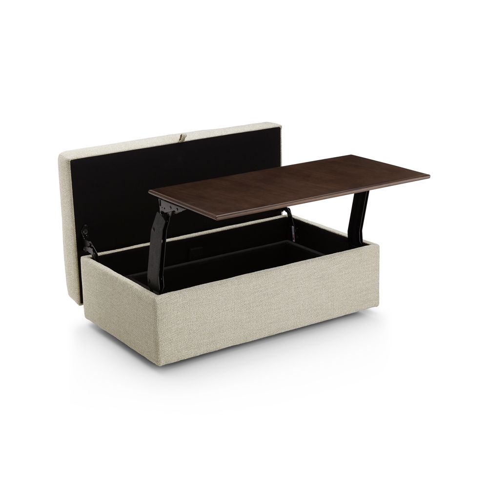 Lounge Classic 43" Storage Ottoman with Tray- Image 2