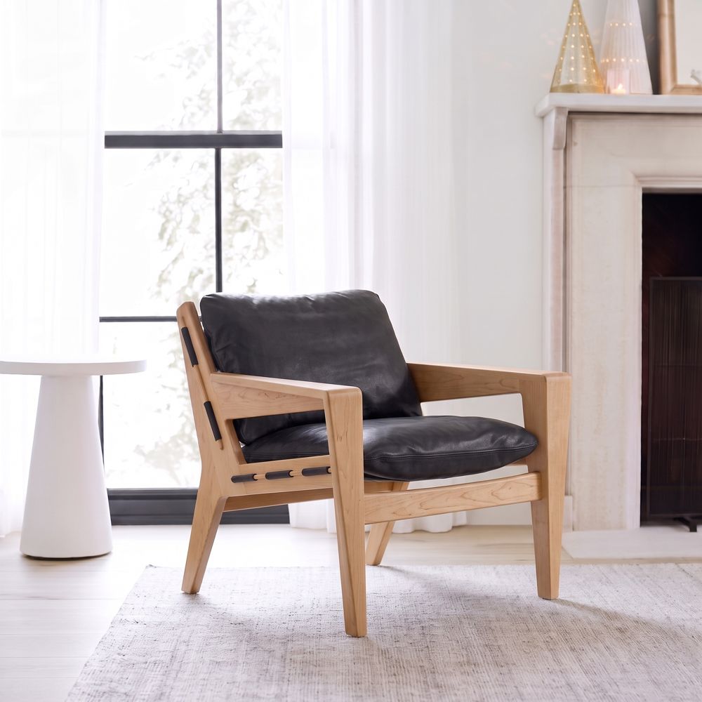 Trava Leather Accent Chair
