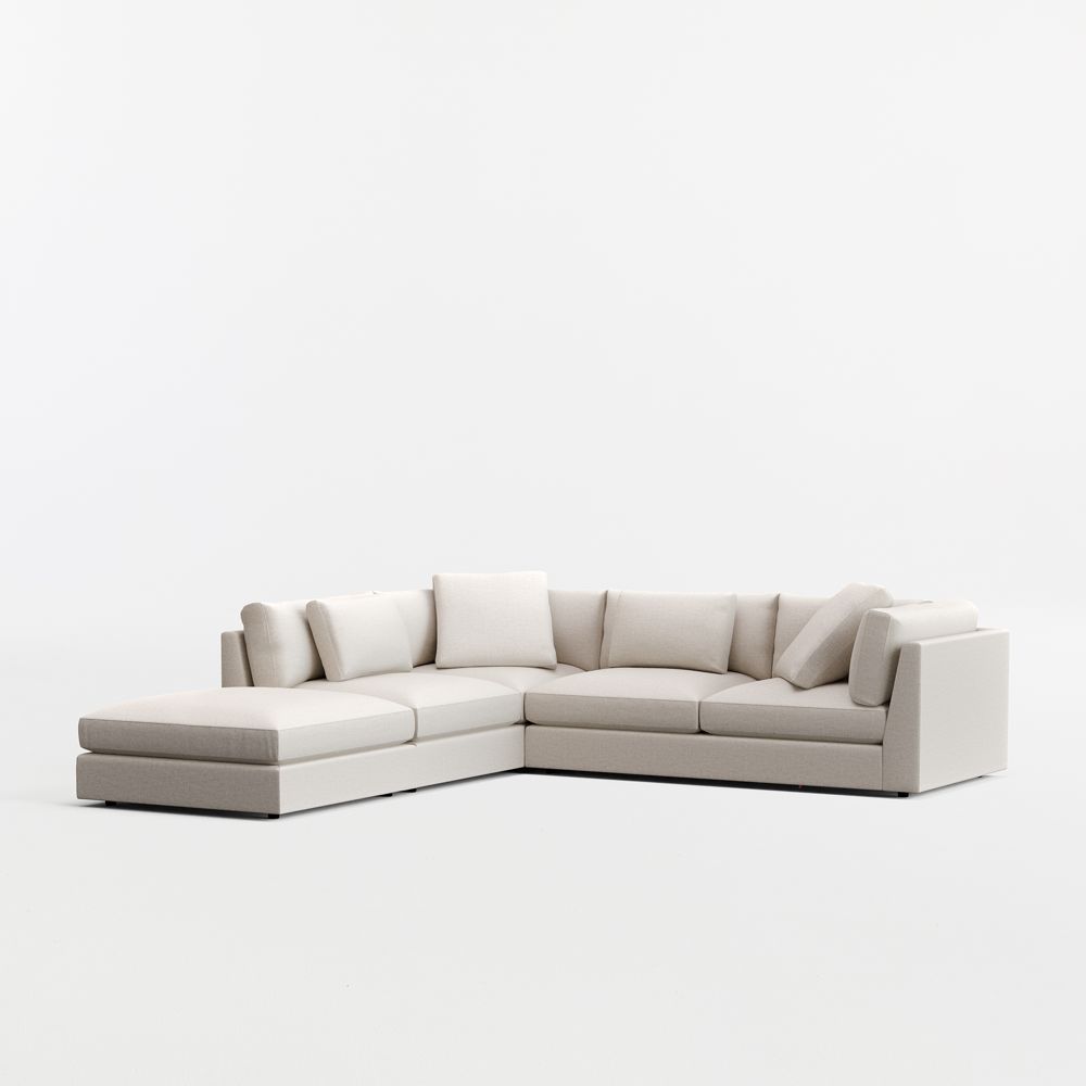 Monterey Modular 3-Piece L-Shaped Sectional Sofa with Ottoman