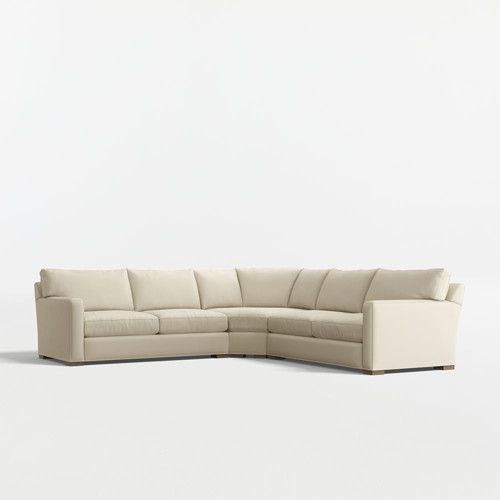 Axis 3-Piece L-Shaped Wedge Sectional Sofa
