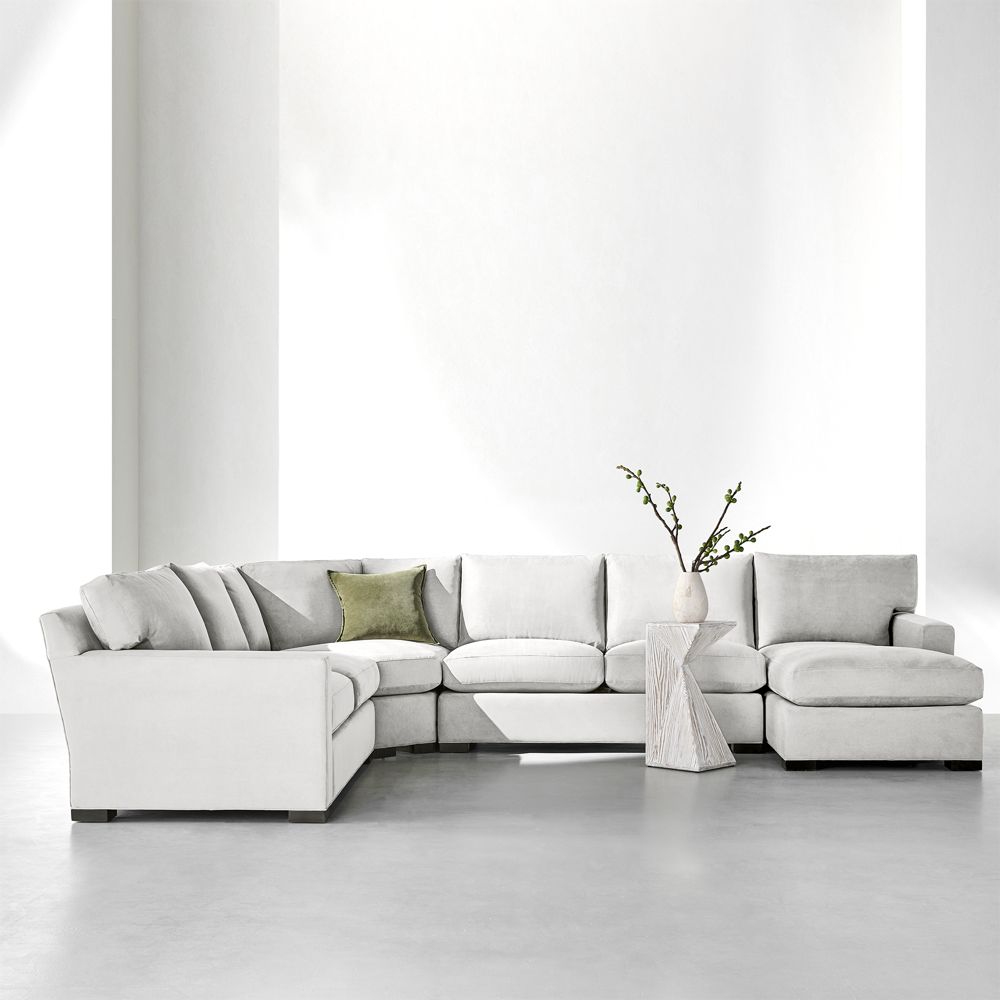 Axis 4-Piece L-Shaped Wedge Sectional Sofa with Chaise Lounge- Image 2