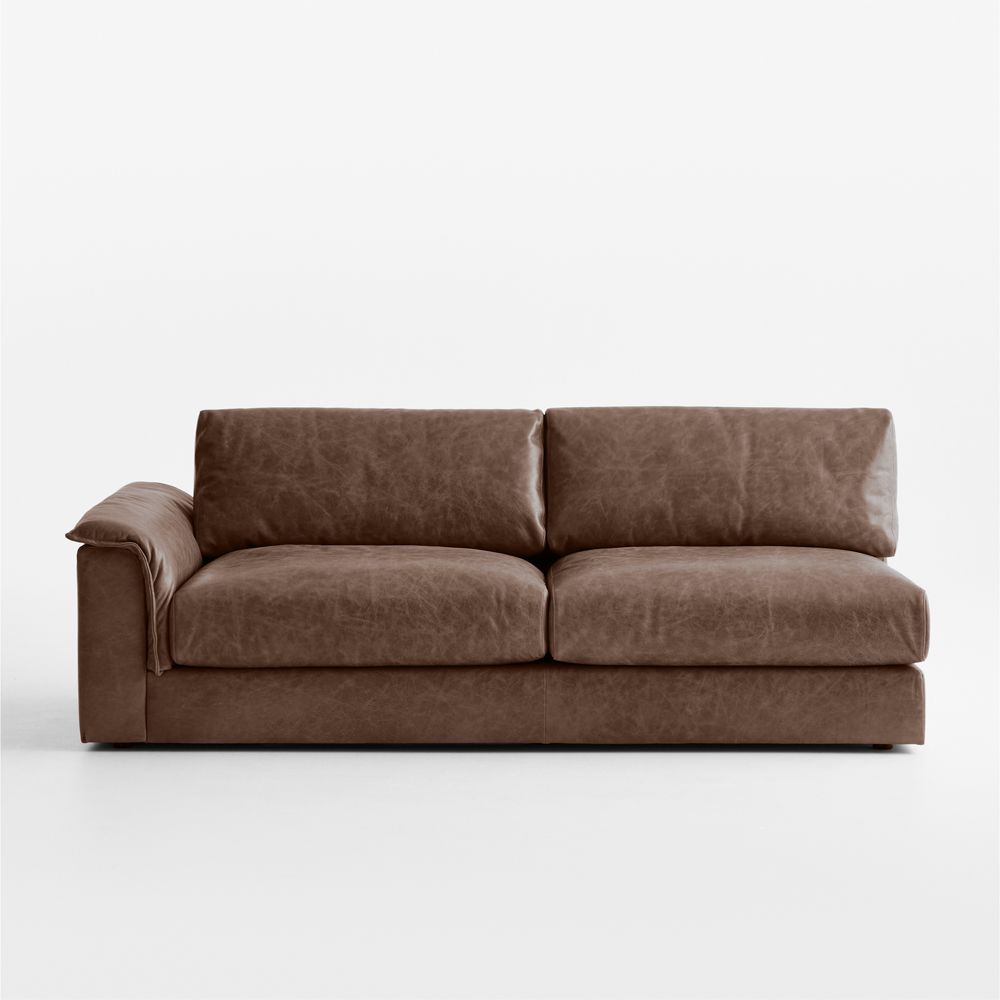 Wythe Leather Left-Arm Sofa