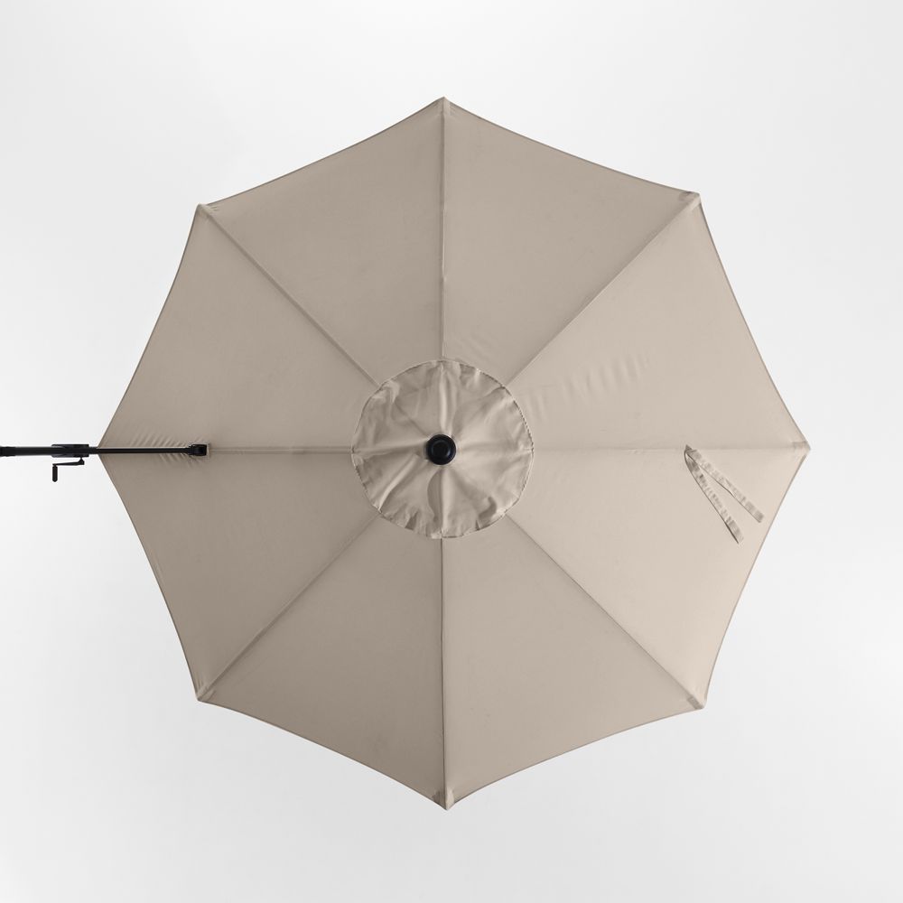 10' Round Sunbrella Cast Ash Brown Outdoor Cantilever Patio Umbrella Cover