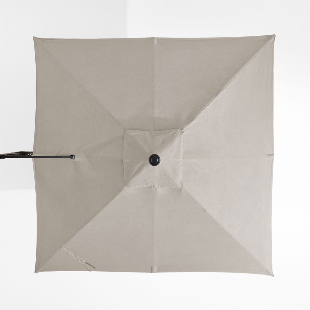 9' Square Sunbrella Cast Ash Brown Outdoor Cantilever Patio Umbrella Cover
