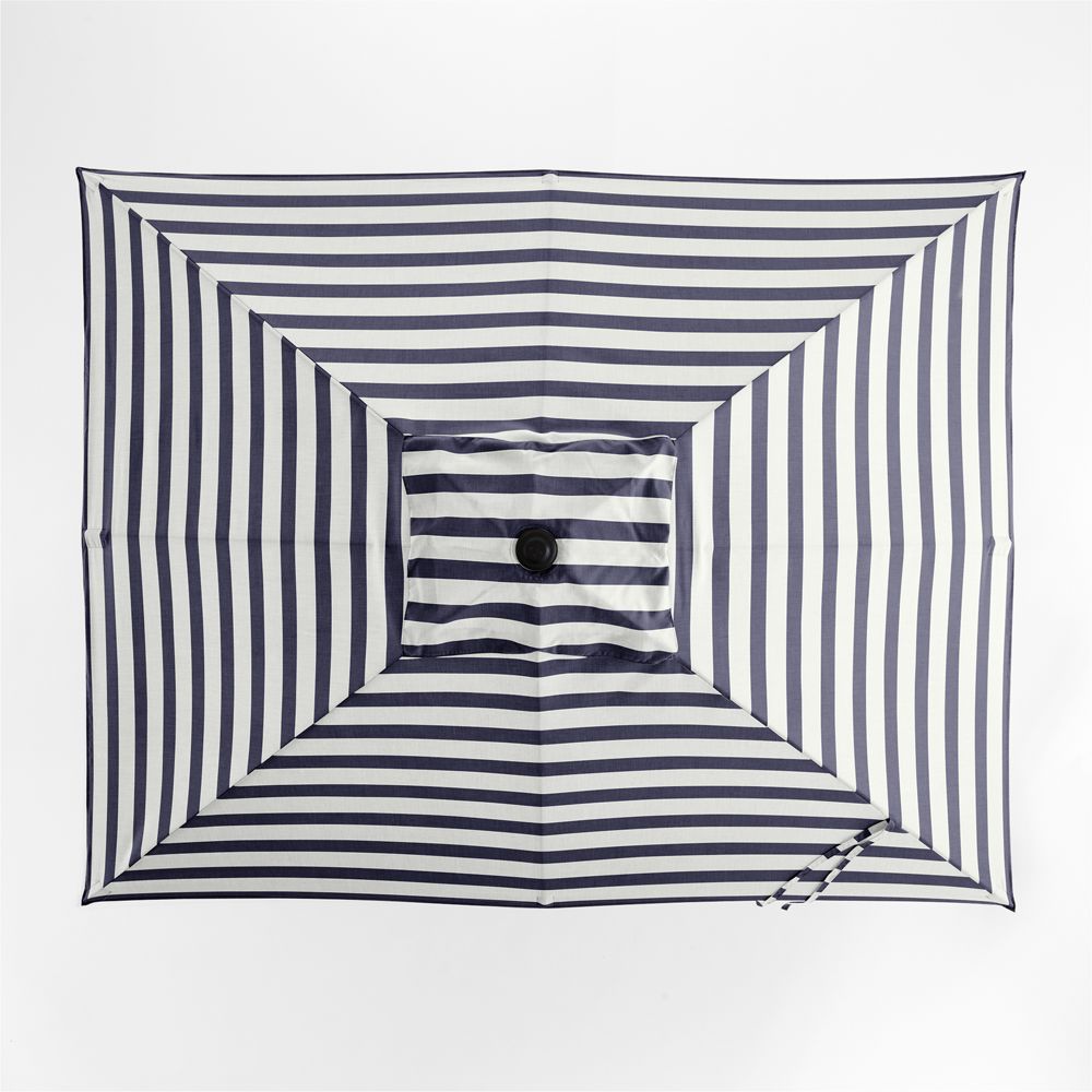 10' Rectangle Navy and White Cabana Stripe Sunbrella Outdoor Patio Umbrella Cover