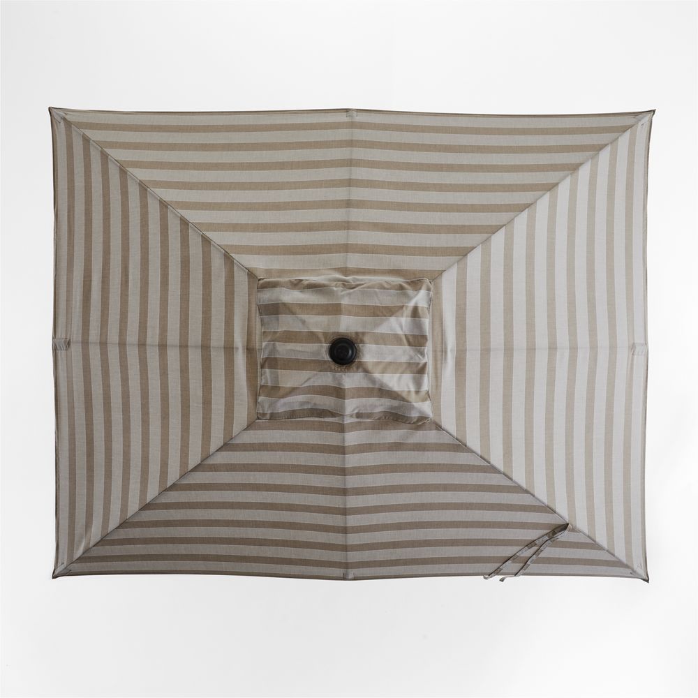 10' Rectangle Sunbrella Range Dune Stripe Outdoor Patio Umbrella Cover